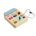 Miniatyrbild 1 av 6: Interrupter Busy Board, Utbildningsspel, för att lära sig att trycka/vända/vippa, från 36 månader, TOP BRIGHT Beige