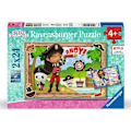Miniatyrbild 1 av 4: 2 x 24 bitars pussel: Piratfest, Gabbys dockhus Flerfärgad