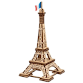 Miniatyrbild 2 av 6: Paris Torn - Ugears - 3D pussel i trä Beige