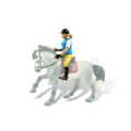 Miniatyrbild 3 av 3: Ryttare Figur 10 - BULLY - Grå - Leksak för barn från 3 år Flerfärgad
