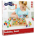 Pikkukuva 3 / 3: Värikäs puinen Sudoku-peli Beige, blå och gul