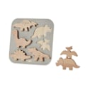 Miniatyrbild 1 av 2: Dinosaurier i trä - av Astrup - 6 bitar - Djur - Blandat - 24 månader+ Elfenben