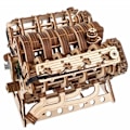 Miniatyrbild 1 av 6: Ugears - Pussel 3D Motor V8 - DAM Beige