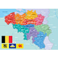 Pikkukuva 3 / 3: Puzzle Michèle Wilson - Puzzle Belgia Kartta - WILSON PELIT Flerfärgad
