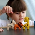 Miniatyrbild 4 av 4: Träleksaker - PLANLEKSAKER - Set med vilda djur - Blandat - Flerfärgad - Från 12 månader Flerfärgad