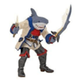 Miniatyrbild 1 av 4: Mutant Shark Pirate Figurine - PAPO - För Barn Pojkar - Från 3 år - Inomhus