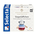 Pikkukuva 4 / 4: Puunippu lelu - SELECTA - Pinoava apina - Unisex - Valkoinen - 12 kuukautta Flerfärgad