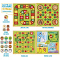 Miniatyrbild 3 av 4: Spellåda i trä - Jeujura - Min första låda - 4 traditionella spel - Från 2 år - Blandat Grön