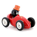 Pikkukuva 1 / 5: Puuauto "Boizoos" - René pingviini - Punainen - P 16 x L 10 x K 11 cm Röd