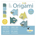 Miniatyrbild 1 av 6: Kit Origami - Fridolin - Fisk - 20 Ark - 4 Mönster - För Barn Från 6 År Blå