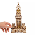 Pikkukuva 2 / 6: 3D-palapeli 340 osaa Ugears Aleksandrian majakka valolla Puu Beige