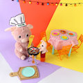 Pikkukuva 4 / 6: Peluche - Les Déglingos - Barbekiou - Äiti sika ja vauva - 25 cm - Vaaleanpunainen Rosa
