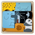 Pikkukuva 2 / 4: Puzzle Eläimet 2 in 1 - Plan Toys - Puinen - Monivärinen - Vauva - Unisex Flerfärgad