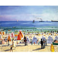 Miniatyrbild 2 av 4: Träkonstpussel 350 bitar: Stranden i Sables d'Olonne, Albert Marquet aille Unik Unik färg Flerfärgad