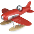 Miniatyrbild 1 av 4: Vilac miniatyrfordon - Sjöflygplansmodell i massivt rött trä - tillverkat i Frankrike Rött, grått och beige