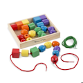 Pikkukuva 1 / 2: Pääsidontapallot - MELISSA & DOUG - Kolmekymmentä puupalloa - Sekalaista - Alkaen 3-vuotiaasta. Flerfärgad