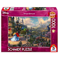Miniatyrbild 3 av 3: Pussel med 1000 bitar: Thomas Kinkade: Den sköna i den sovande skogen, dansar i det förtrollade ljuset, Säg Säg Unik färg