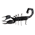 Miniatyrbild 5 av 6: Fridolin - 3D-modell i papper Skorpion Svart