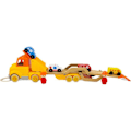 Pikkukuva 5 / 6: Miniatyyriauto - Ulysses - Routoudou - Autonkuljetusauto - 2 irrotettavaa hahmoa - 4 puista autoa Gul