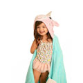 Pikkukuva 1 / 6: Zoocchini - Lasten kylpypyyhe - Allie yksisarvinen - ELEMENTS FOR KIDS Vaaleanpunainen
