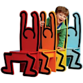 Miniatyrbild 5 av 5: Trästol - VILAC - Keith Haring gul - Samtida - Design - Barn Gul