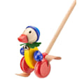 Miniatyrbild 2 av 3: Push leksak - Pedella anka Flerfärgad