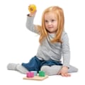 Miniatyrbild 2 av 3: Junior träpussel - Ömma leksaker - Abstrakt - Mindre än 100 bitar - Vit - Flerfärgad Flerfärgad