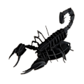 Miniatyrbild 3 av 6: Fridolin - 3D-modell i papper Skorpion Svart