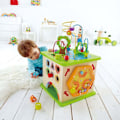 Miniatyrbild 4 av 6: Country Critters Hape Activity Cube - Utvecklingsleksak i trä för spädbarn från 12 månader och uppåt Flerfärgad