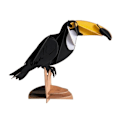 Miniatyrbild 1 av 3: Fridolin - 3D-modell i papper Tukan Svart