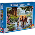 Pikkukuva 1 / 3: Puzzlet eläimet - SCHMIDT SPIELE - Hevoset purossa - 150 palaa - Lapsi 7 vuotta Blå