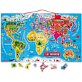 Miniatyrbild 1 av 4: Trä Magnetic World Puzzle - Janod - 92 bitar - Från 7 år Flerfärgad