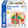 Miniatyrbild 2 av 4: Association leksak - SELECTA - Farm image kuber - 4 lönn kuber - Flerfärgad - Från 24 månader Flerfärgad
