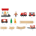 Pikkukuva 4 / 5: Brio World Circuit Action Pompier - Täydellinen pakkaus 18 osaa - Puinen junarata - Ravensburger - Sekä tytöille että pojille 3-vuotiaasta alkaen - 3 Flerfärgad