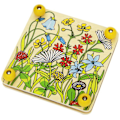 Miniatyrbild 1 av 2: Pressblomma - Goki - Äng - Trä - 6 skivor - 17,5 x 17,5 x 4,5 cm