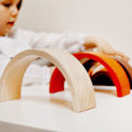Miniatyrbild 3 av 4: Staplingsleksaker - Bigjigs Leksaker - Rainbow Stacking Arches - 7 stycken - Trä - 18 månader och uppåt Flerfärgad