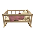 Pikkukuva 2 / 2: Egmont Toys - Puinen sänky neulepeitolla Beige
