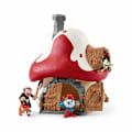 Pikkukuva 2 / 4: Schleich-hahmo - Smurffien talo kahdella hahmolla - Smurffi ja Gargamel Flerfärgad