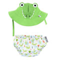 Pikkukuva 2 / 4: Zoocchini - Krokotiilimaillot ja hattu (12-24kk) - ELEMENTS FOR KIDS Grön