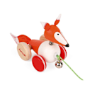 Miniatyrbild 2 av 5: Zigolos Fox Walking Toy - JANOD - Trä - Från 12 månader Flerfärgad