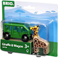 Pikkukuva 3 / 4: Vaunu Girafe - BRIO - Leikkikalumalli lapsille - Kallistuva kirahvi - Sekä pojille että tytöille Orange