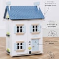 Miniatyrbild 4 av 6: Dockskåp - Le Toy Van - Sky - Naturligt trä - Pastellblått - från 3 år och uppåt Vit, naturligt trä, pastellblått