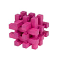 Pikkukuva 1 / 2: Puzzle 3D Suljettu Magenta - Merkki - Malli - Bambua - Yhteensopiva - Vaaleanpunainen Rosa