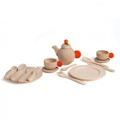 Pikkukuva 1 / 3: Erzi - Luonnollinen astiasetti 16 kpl beige och orange