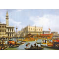 Miniatyrbild 3 av 3: Michèle Wilson träpussel - The Return of Bucentaur av Canaletto - 750 bitar Beige