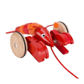 Miniatyrbild 2 av 3: Dradjur - GOKI - Hummer - Trä - Flerfärgad - För barn från 12 månader och uppåt Flerfärgad