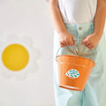 Miniatyrbild 3 av 3: Metallhink för barn - Happy Garden - Orange Orange
