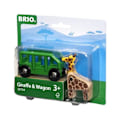 Pikkukuva 1 / 4: Vaunu Girafe - BRIO - Leikkikalumalli lapsille - Kallistuva kirahvi - Sekä pojille että tytöille Orange