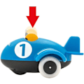 Miniatyrbild 4 av 4: BRIO träleksak - Push & Go plan - Blå - För barn från 12 månader och uppåt Blå