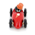 Pikkukuva 2 / 5: Puuauto "Boizoos" - René pingviini - Punainen - P 16 x L 10 x K 11 cm Röd